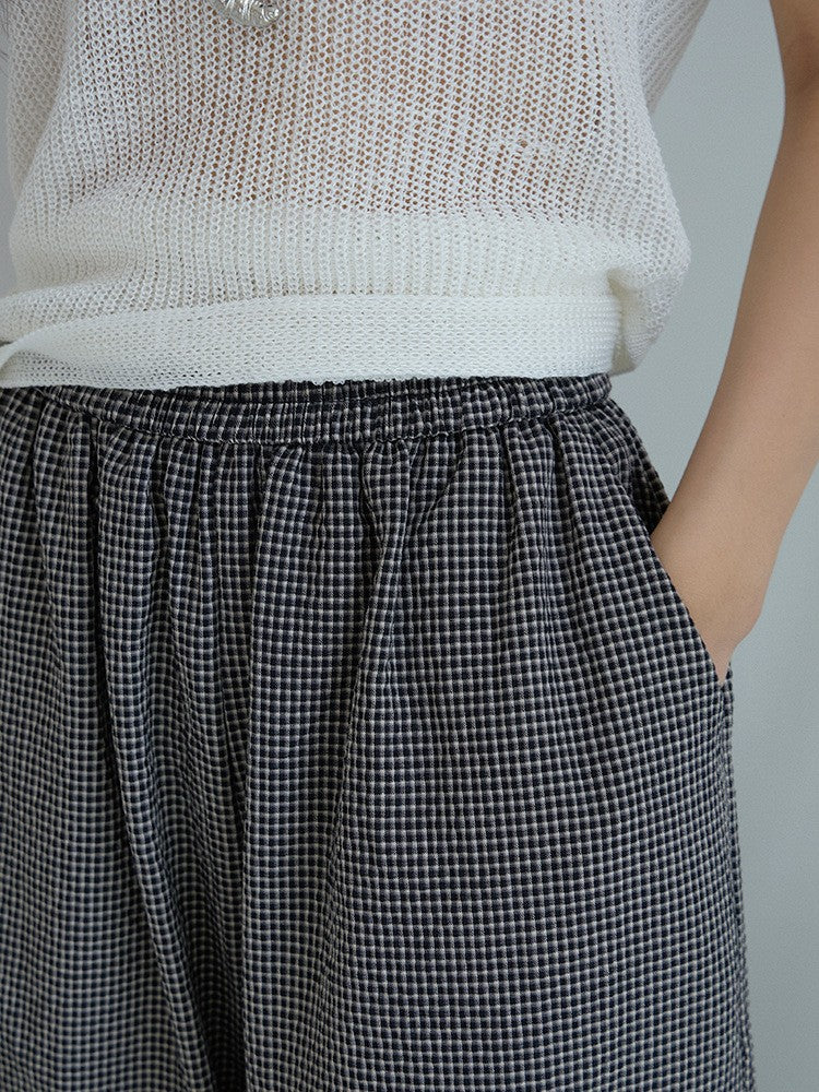 シアーサマーニットリボン付きトップス