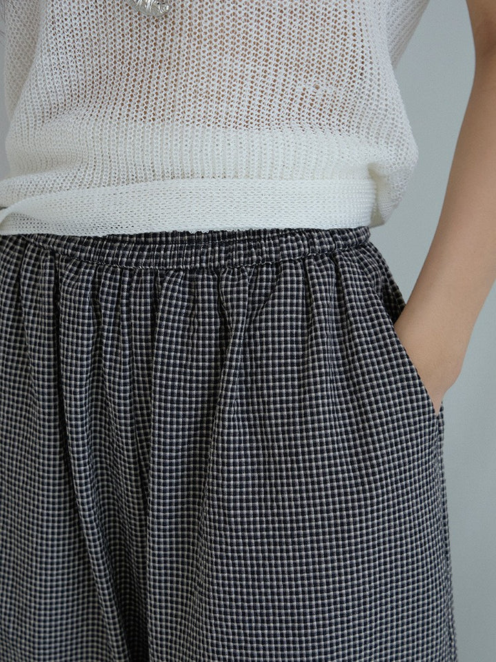 シアーサマーニットリボン付きトップス