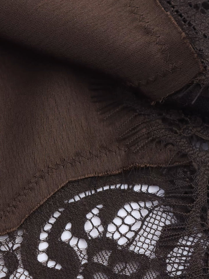 レーストリムサテンキャミソールトップス