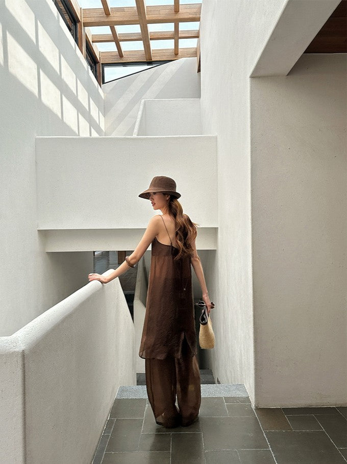 シアーリラックスパンツ