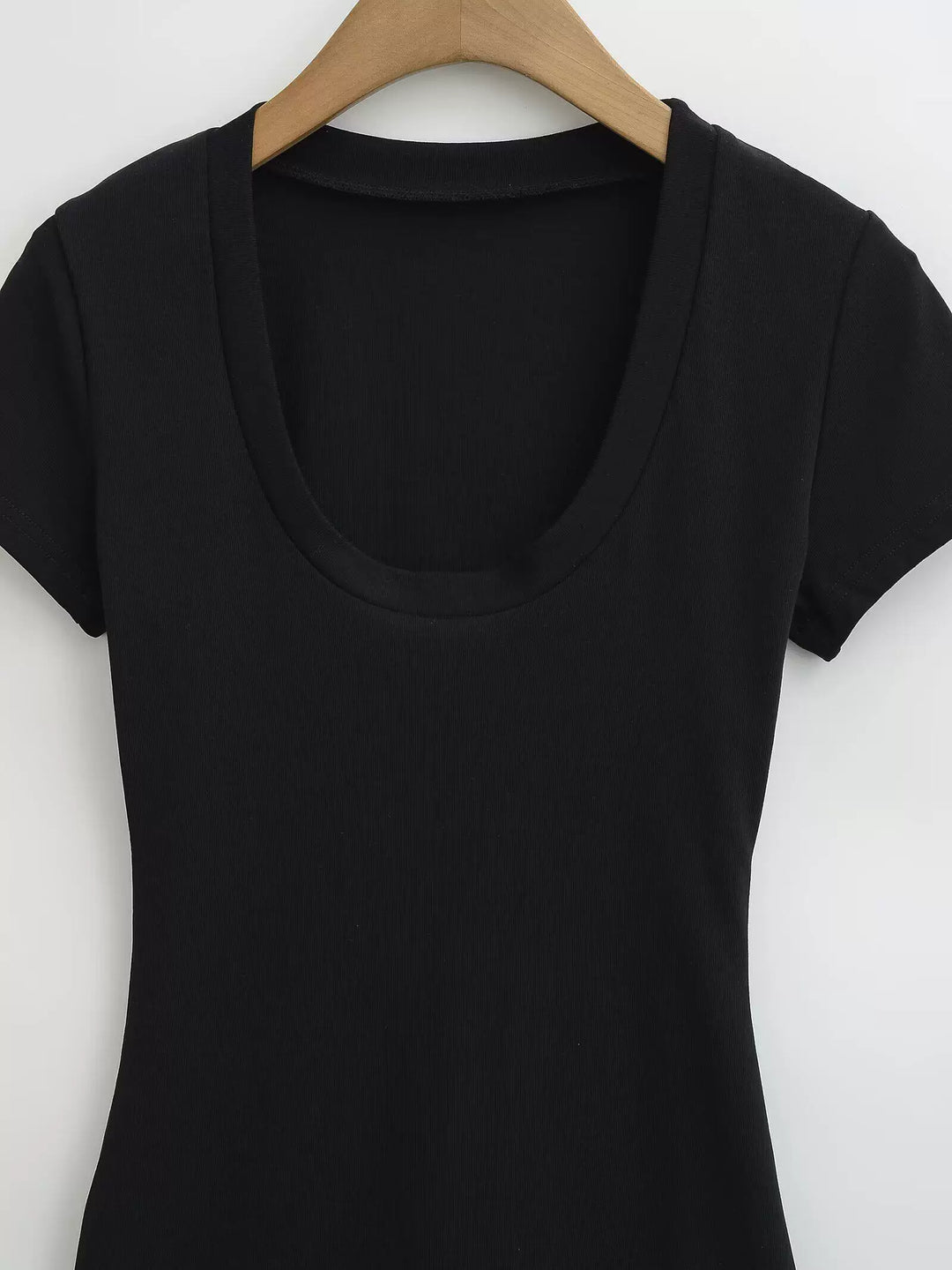 UネックTシャツミニワンピース