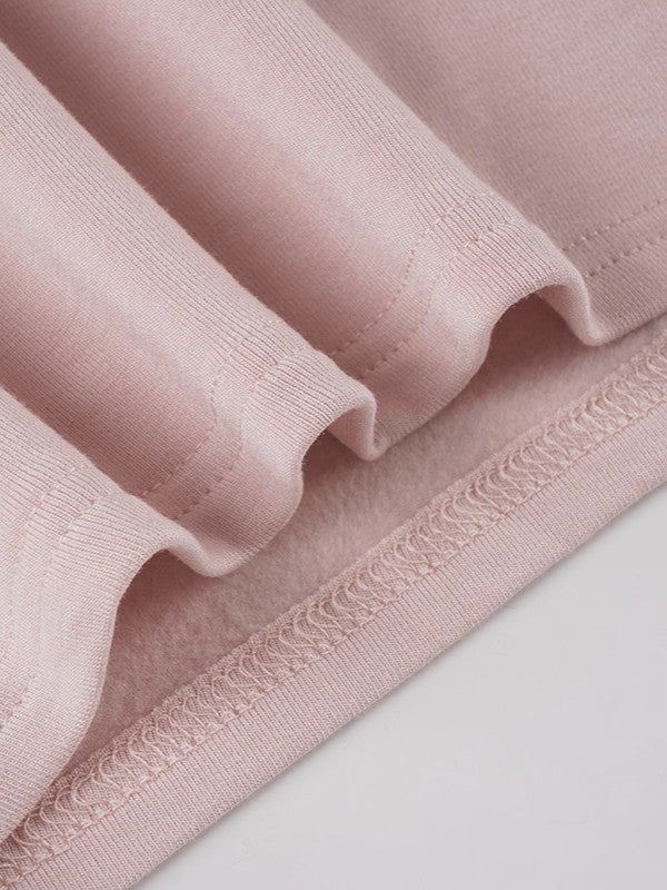 ラップデザイン裏起毛トップス