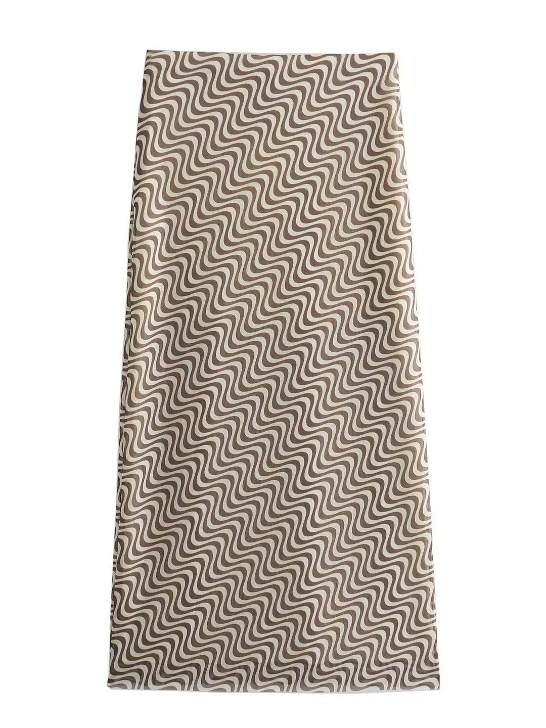 zigzag wavy メッシュミディスカート