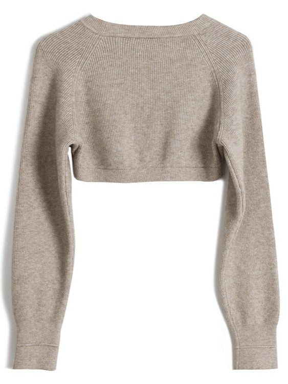 クロップドベーシックセーター
