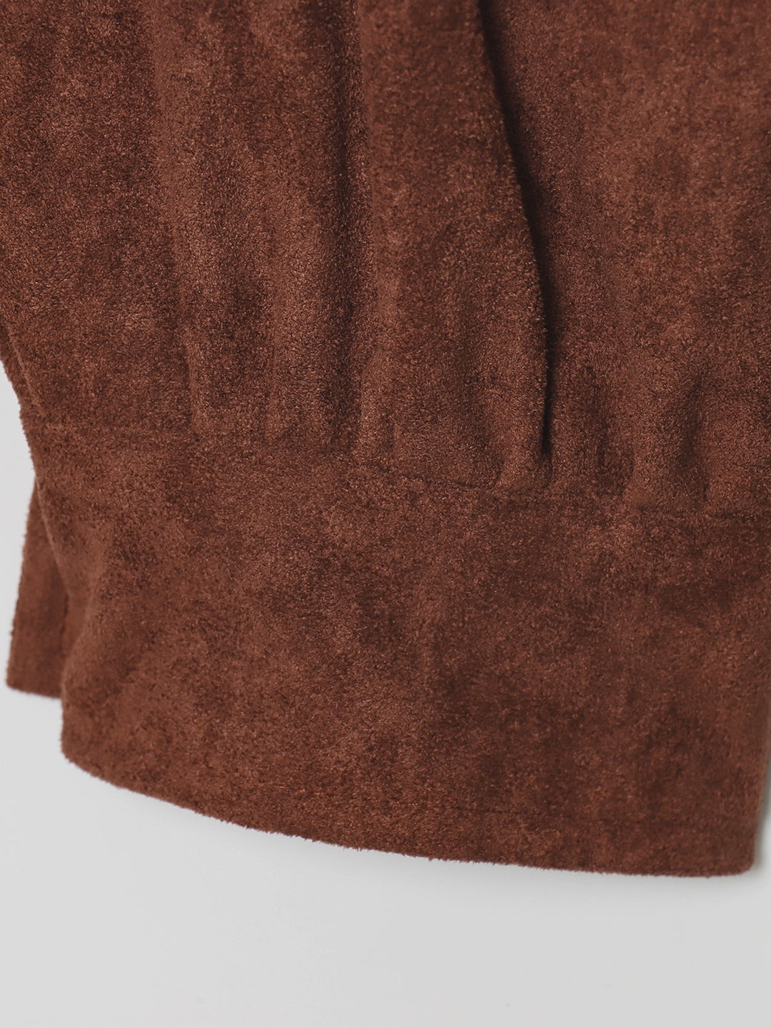 パフスリーブスウェードライクジャケット