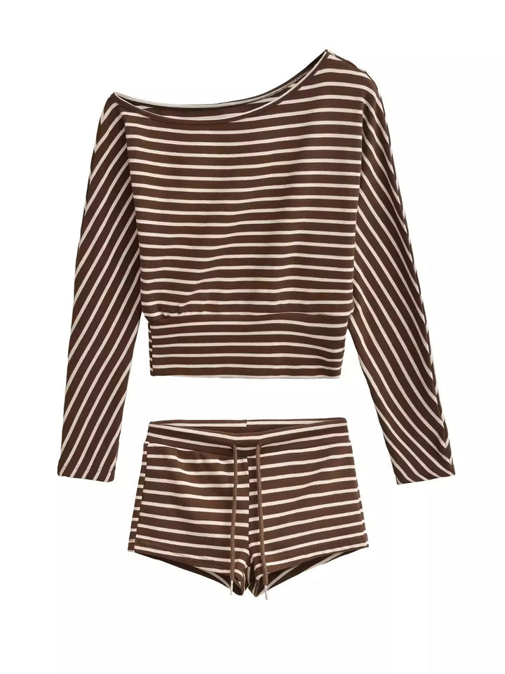 ボーダーローライズショートパンツ