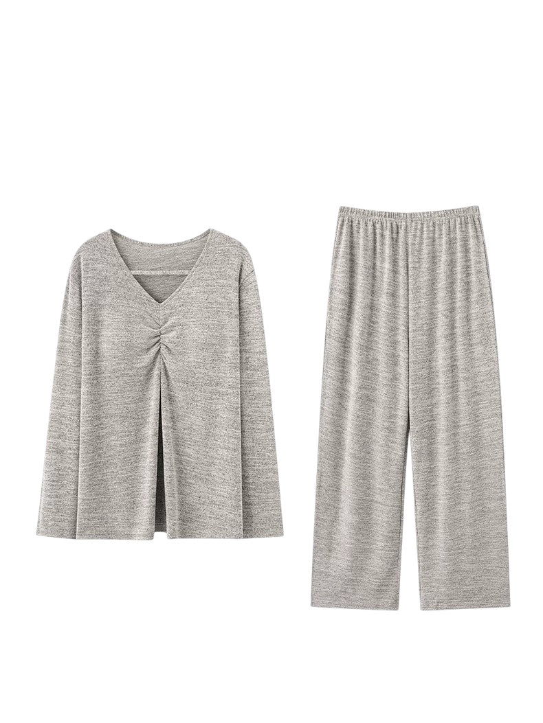 【wabi sabi】 メランジタックトップス＆パンツセット