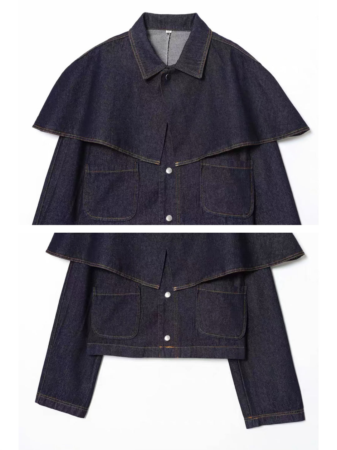 ショール付きデニムジャケット