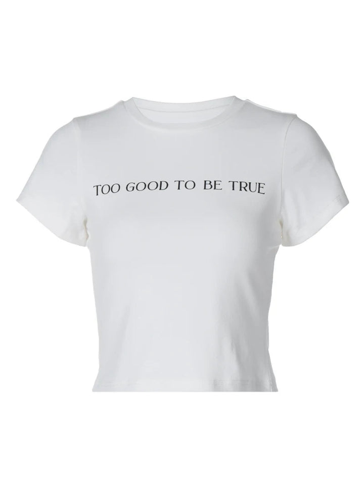 TOO GOOD TO BE TRUE ロゴプリントTシャツ