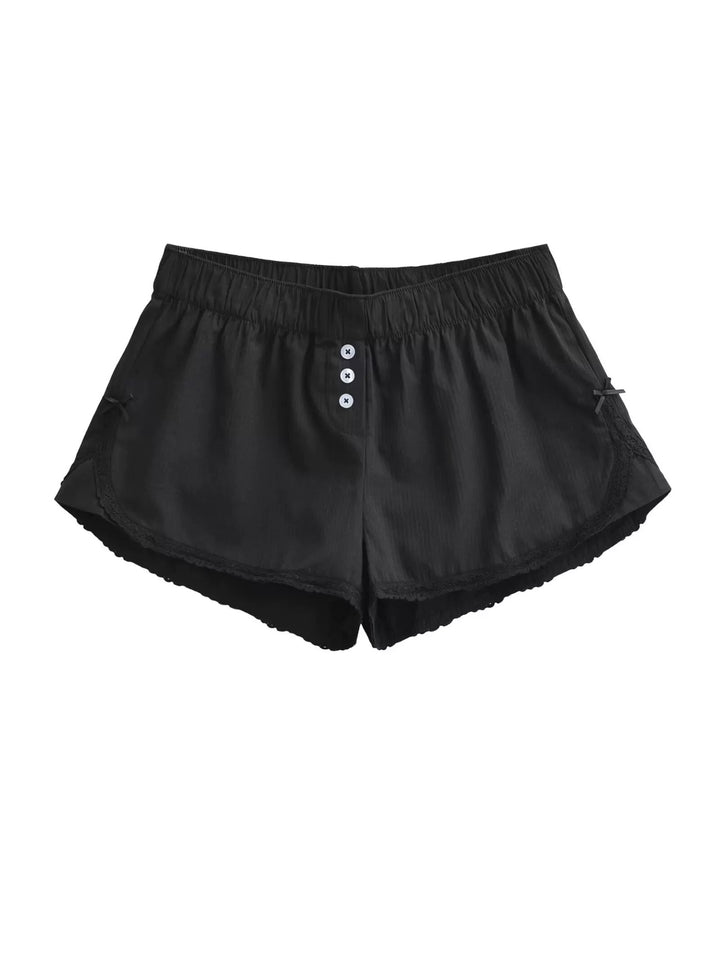 レーストリムコットンボクサーショートパンツ