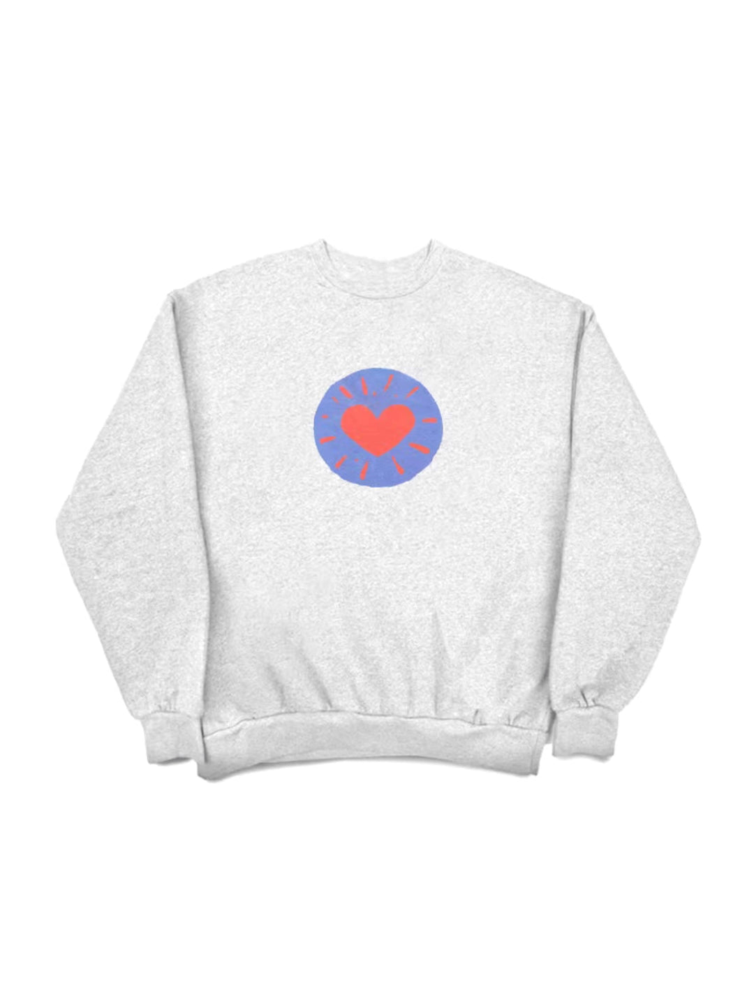 ハートサークルグラフィックプリントスウェットトップス