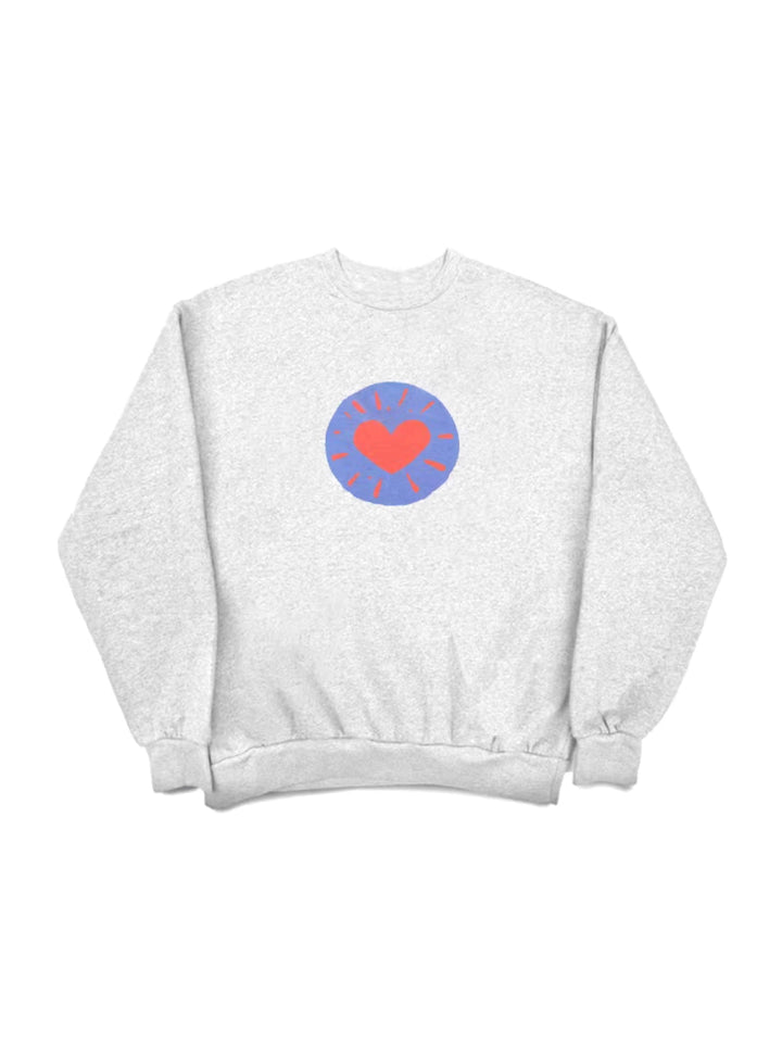 ハートサークルグラフィックプリントスウェットトップス