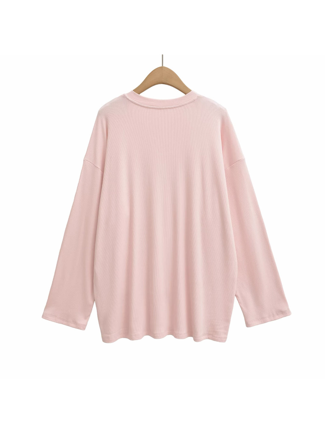 Vネックリラックスリブトップス