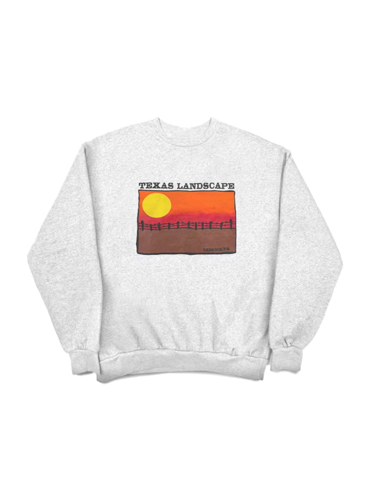 TEXAS LANDSCAPEプリントスウェットトップス