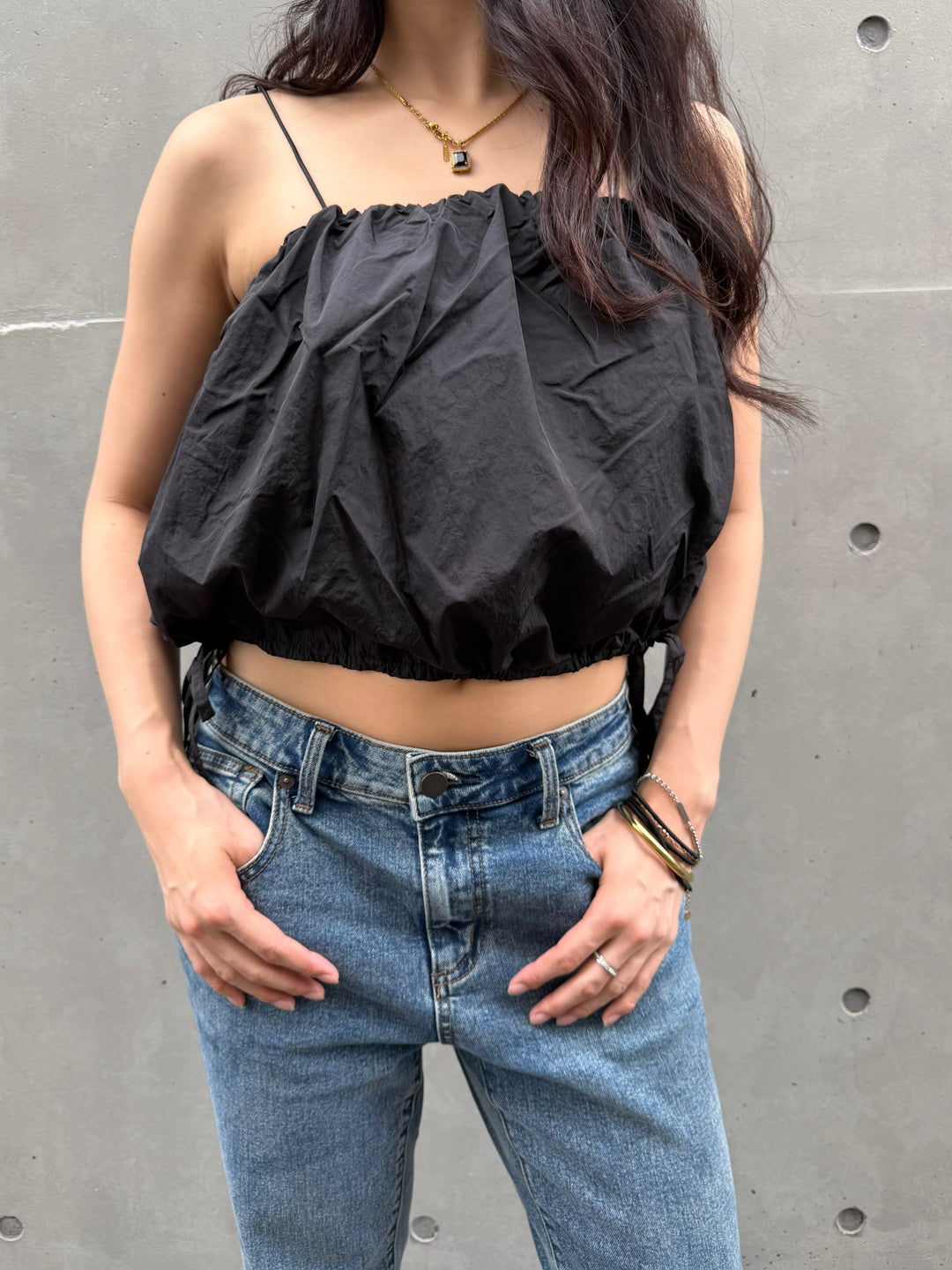 【 Select 】Nタフタバルーンビスチェキャミソールトップス