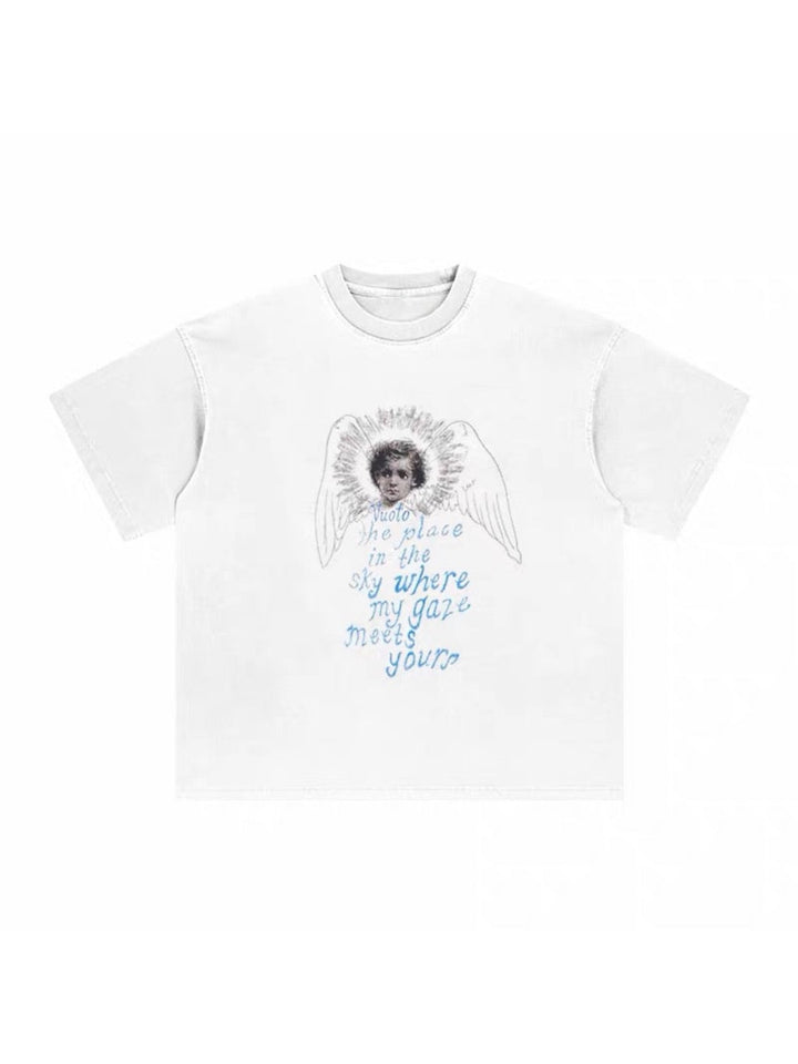 Angel グラフィックプリントTシャツ
