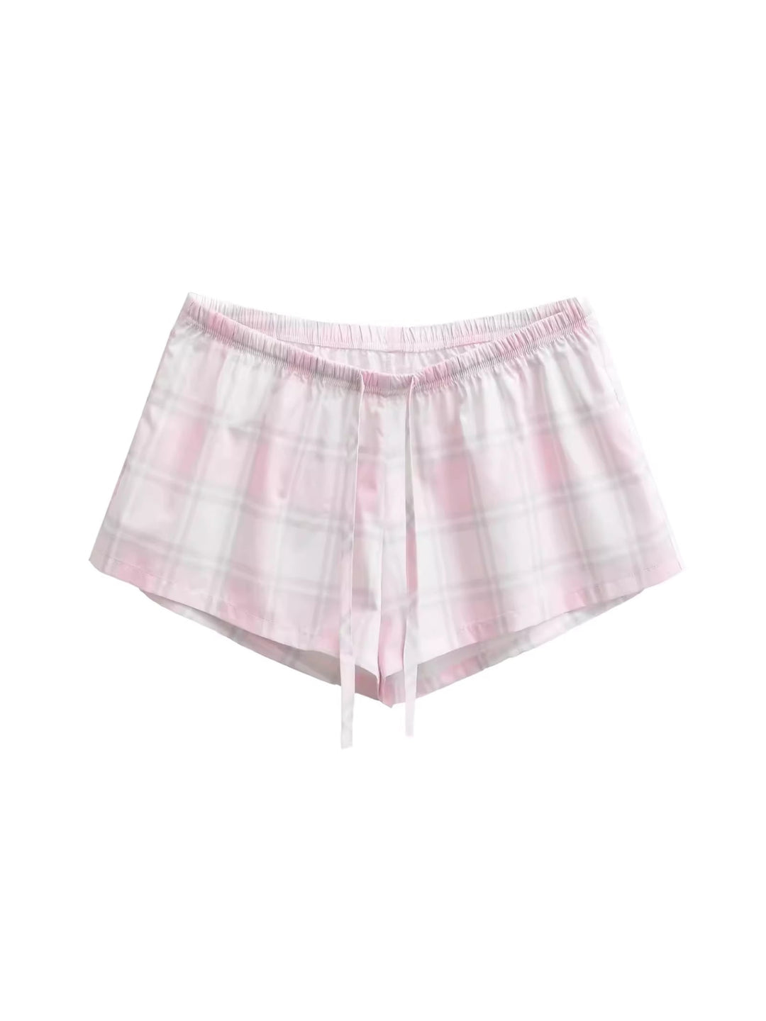 パステルチェックルームショートパンツ